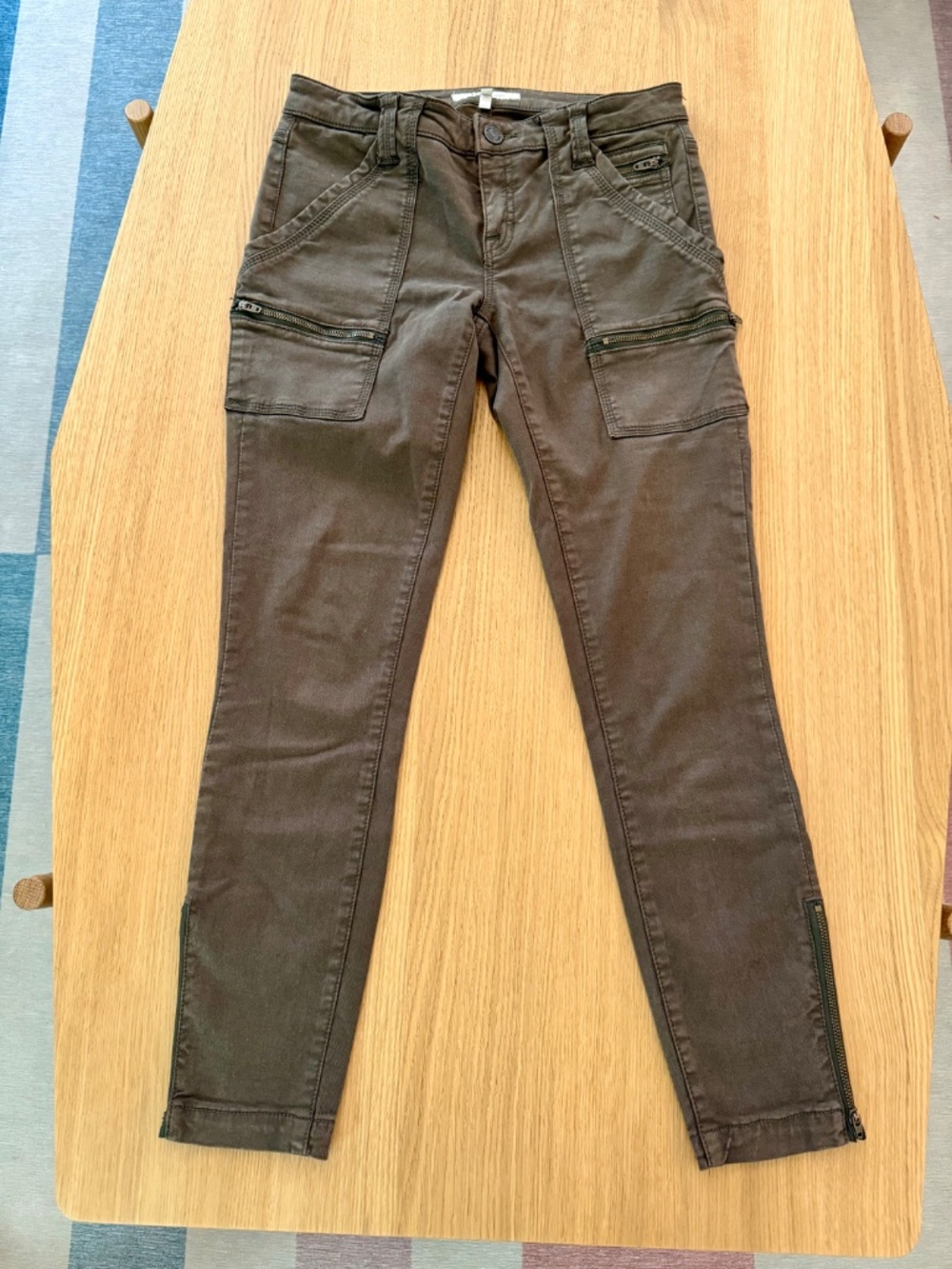 Joie Park Skinny Utility Cargo Pants Olive Brown | Size 26 | GUC